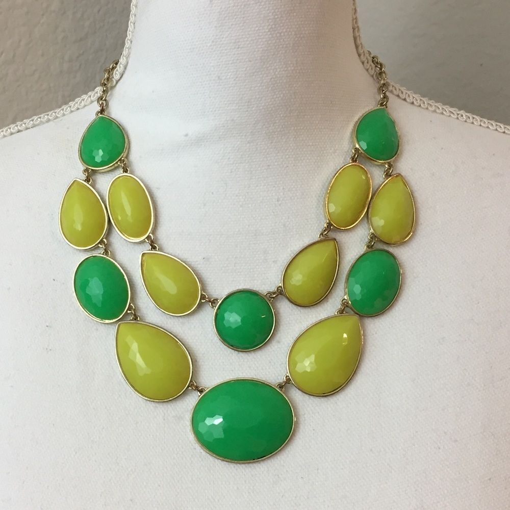 Green & Yellow Statement Necklace